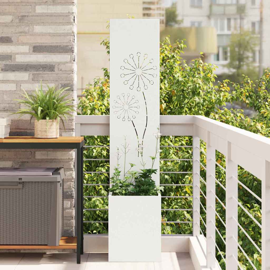 Garden Privacy Screen Canvas White 32 x 140 cm