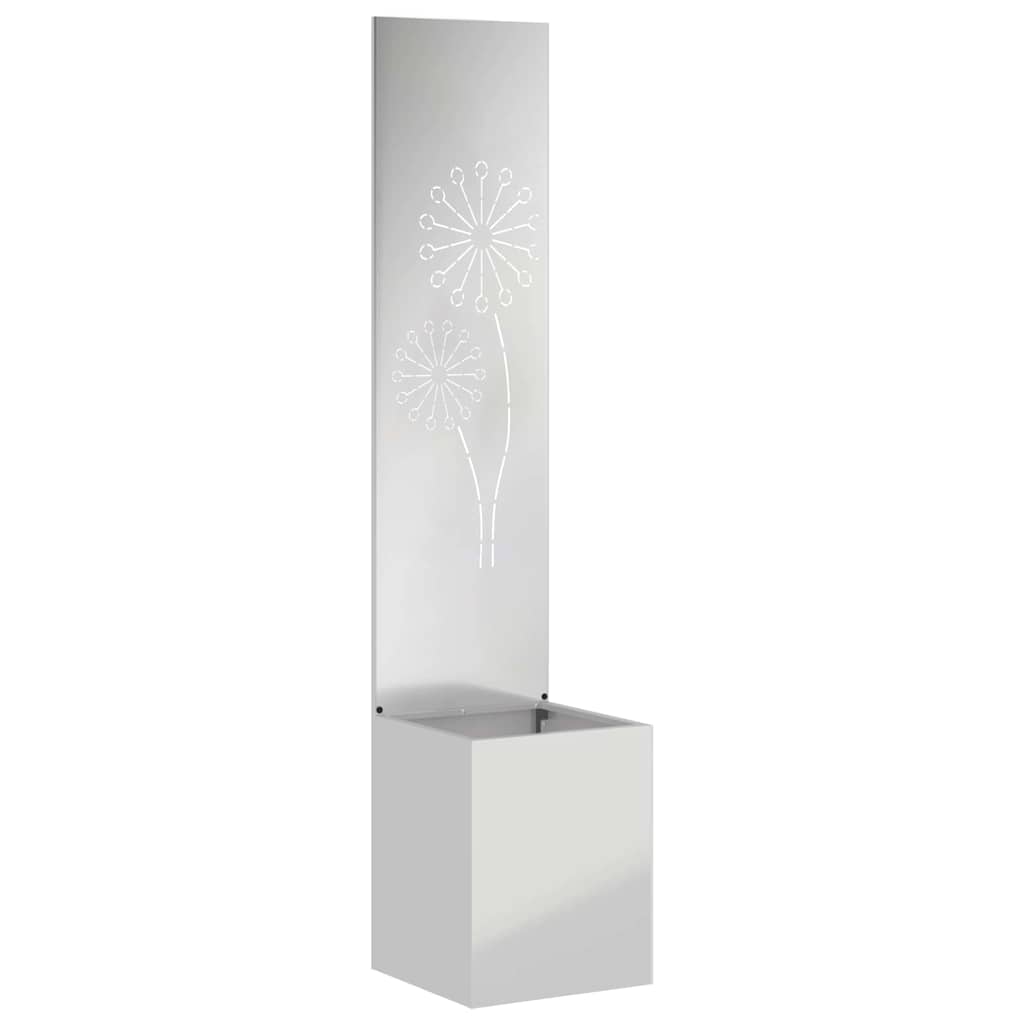 Garten Sichtschutz-Leinwand Silber 32 x 140 cm Verzinkter Stahl