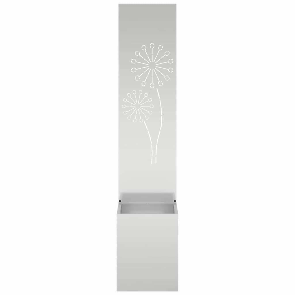 Garten Sichtschutz-Leinwand Silber 32 x 140 cm Verzinkter Stahl