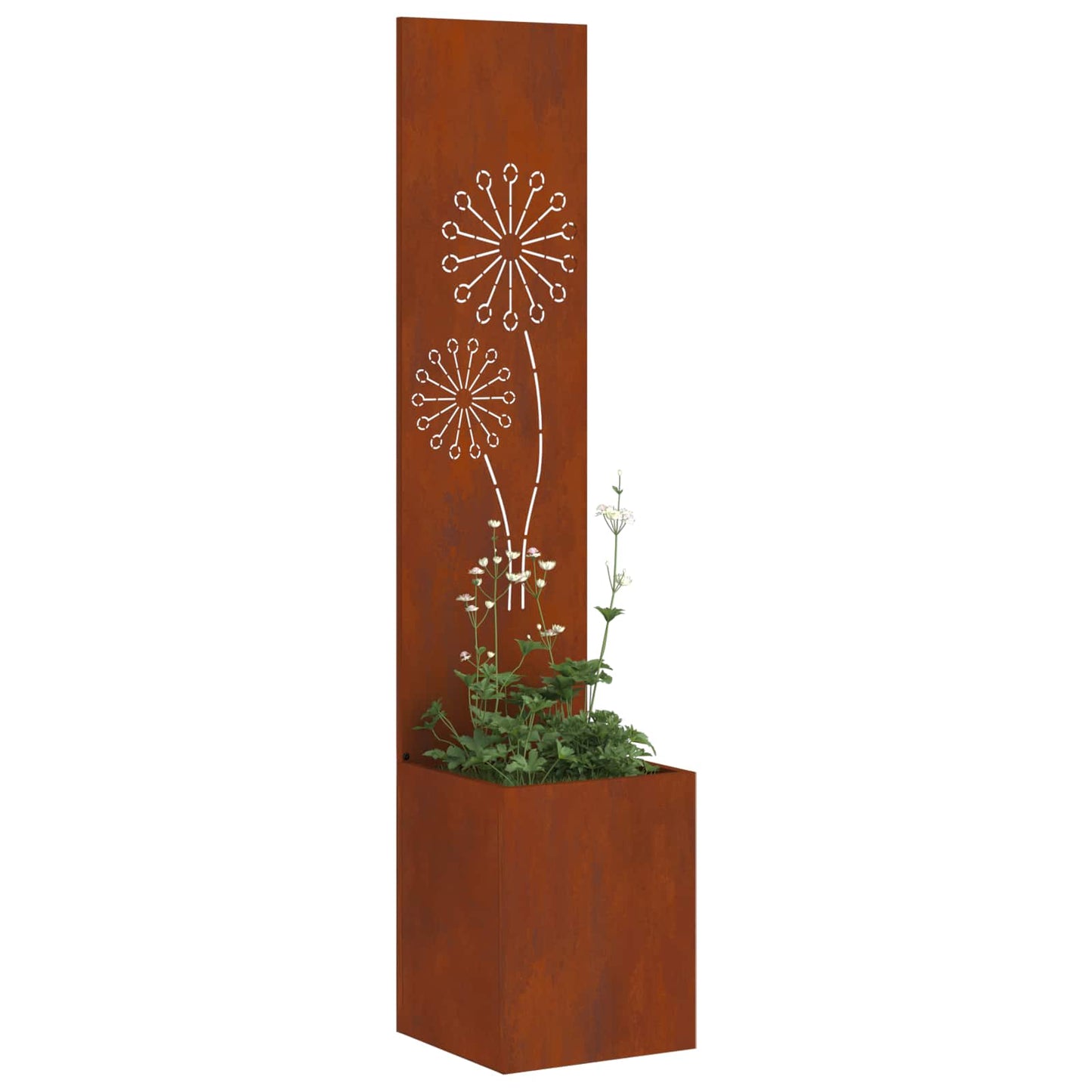 Garden Privacy Screen Canvas Rusty 32 x 32 x 150 cm