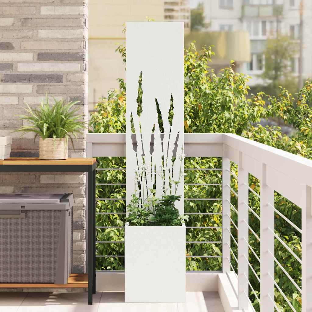 Garden Privacy Screen Canvas White 32 x 140 cm