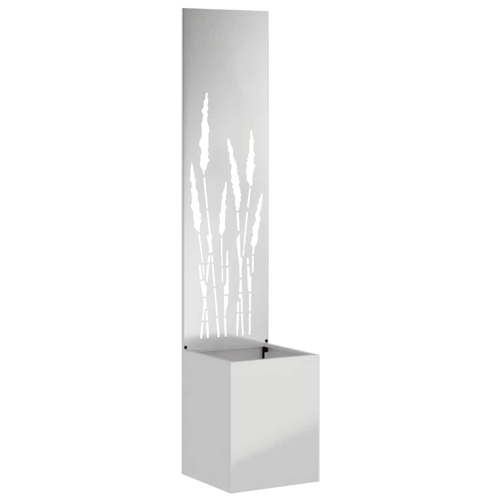 Garten Sichtschutz-Leinwand Silber 32 x 140 cm Verzinkter Stahl
