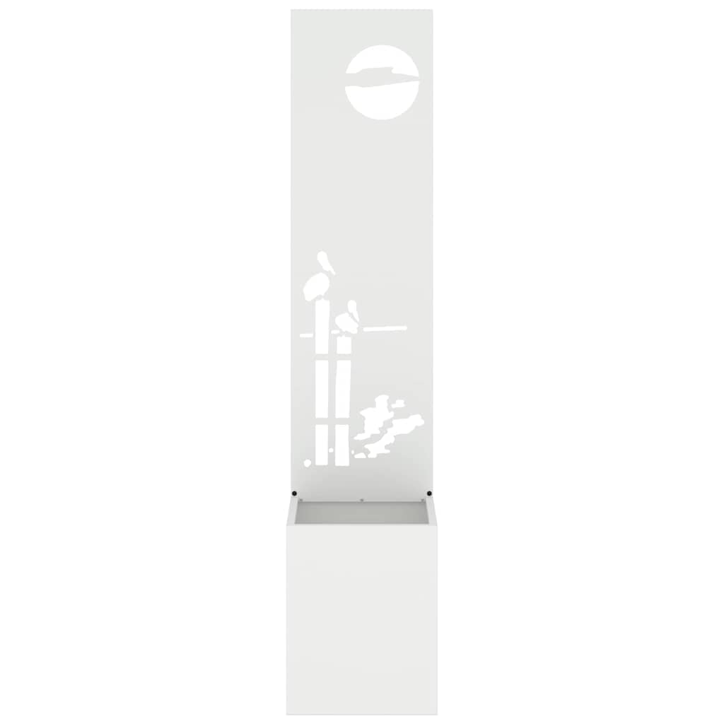 Garden Privacy Screen Canvas White 32 x 32 x 150 cm
