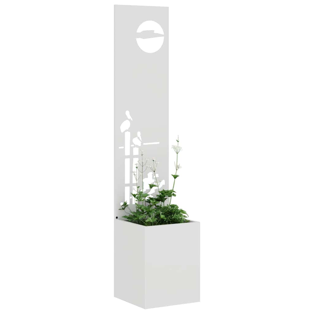 Garden Privacy Screen Canvas White 32 x 32 x 150 cm