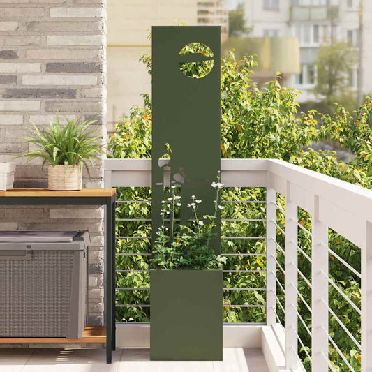Brise-vue de jardin en toile vert olive 32 x 140 cm