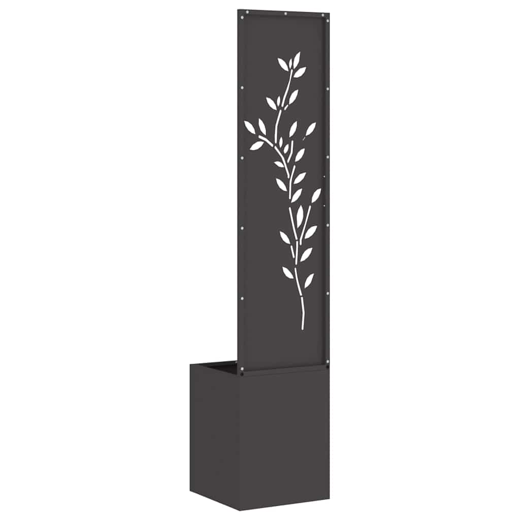 Paravent de jardin floral noir 32 x 32 x 150 cm