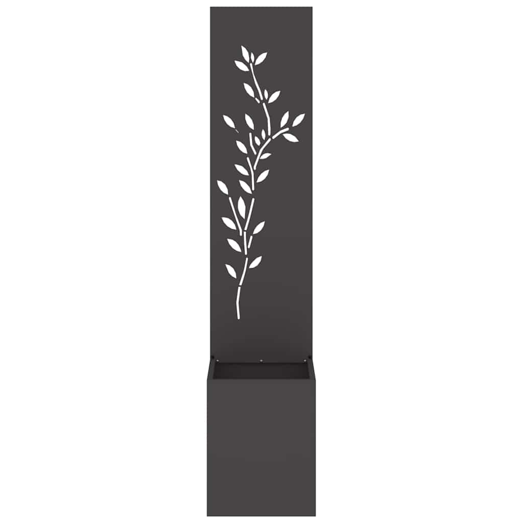 Paravent de jardin floral noir 32 x 32 x 150 cm