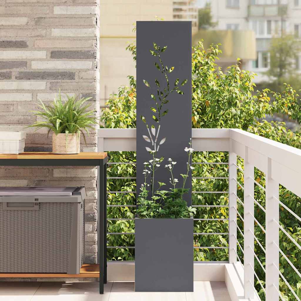 Brise-vue de jardin Floral anthracite 32 x 32 x 150 cm