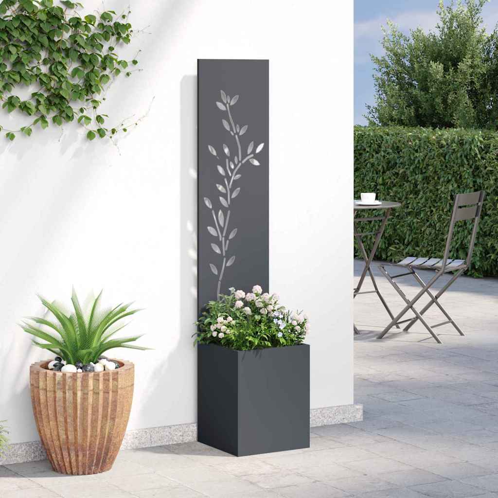 Brise-vue de jardin Floral anthracite 32 x 32 x 150 cm