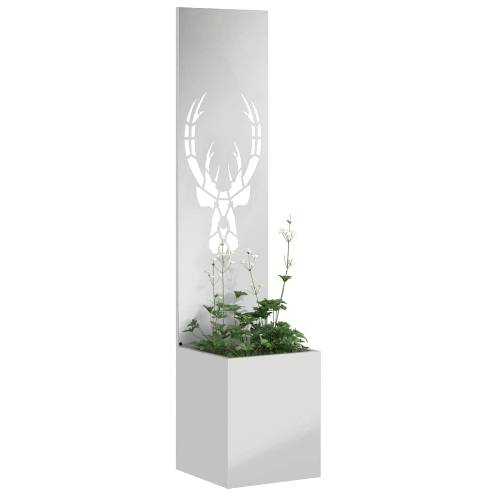 Garden privacy screen canvas animal print silver 32 x 32 x 150 cm