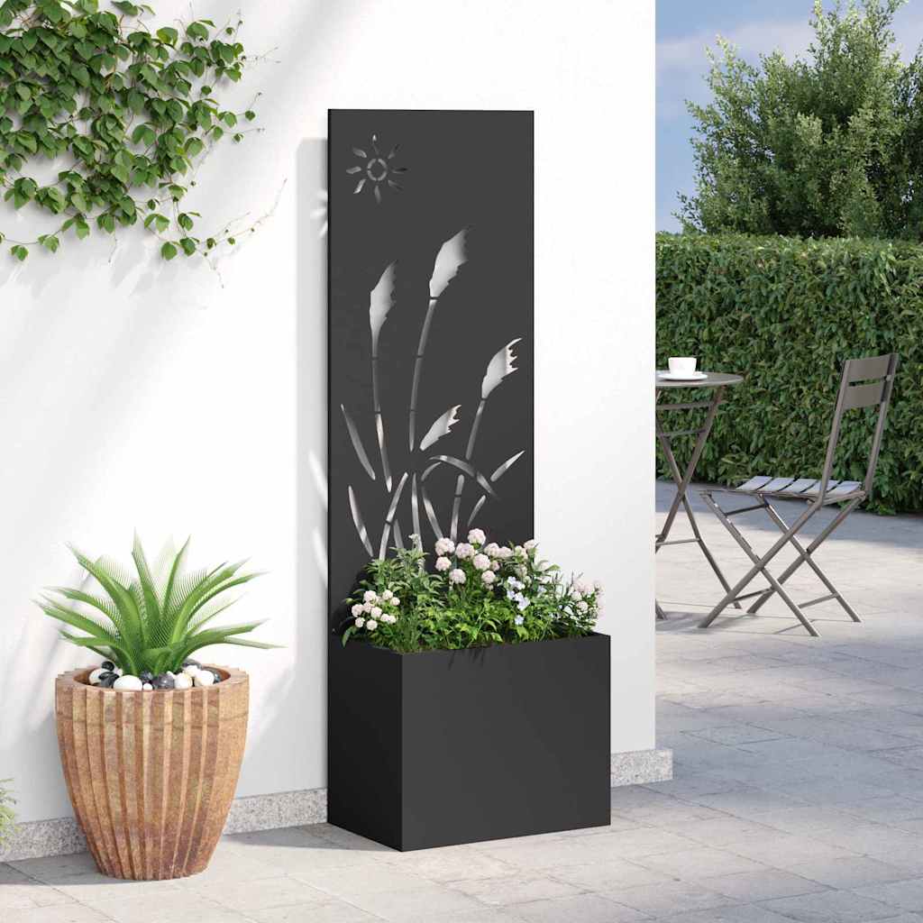 Garden Privacy Screen Canvas Black 50 x 140 cm