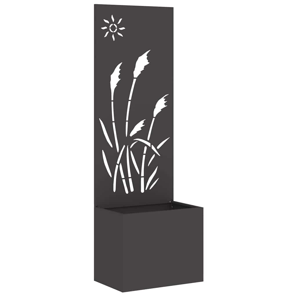 Garden Privacy Screen Canvas Black 50 x 140 cm