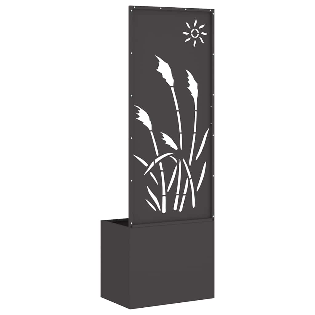 Garden Privacy Screen Canvas Black 50 x 140 cm