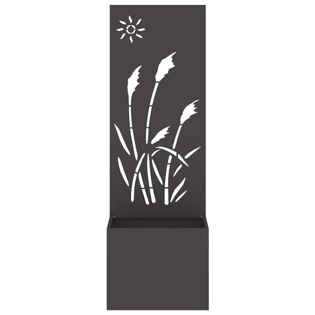 Garden Privacy Screen Canvas Black 50 x 140 cm