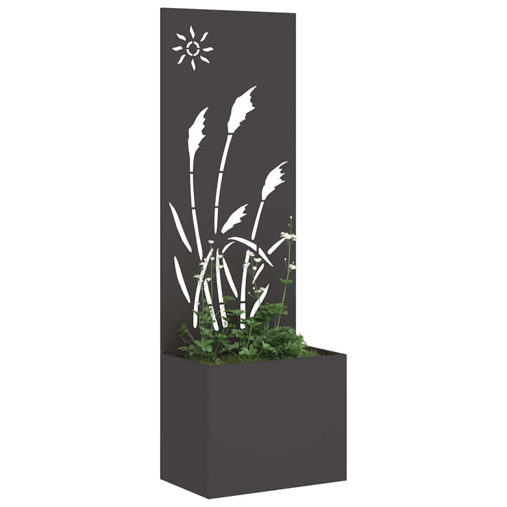 Garden Privacy Screen Canvas Black 50 x 140 cm