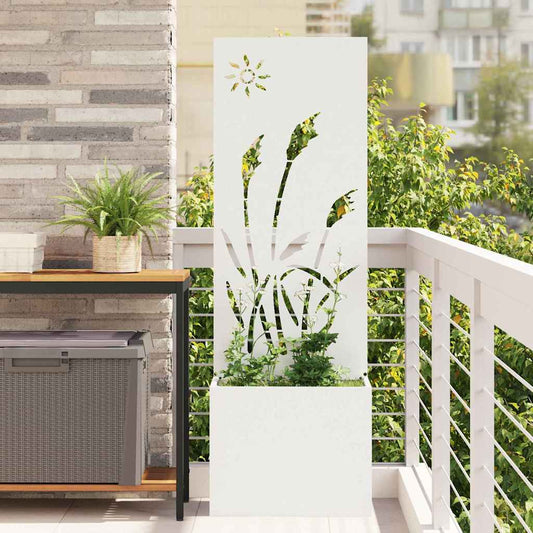 Garten Sichtschutz-Leinwand Weiß 50 x 140 cm