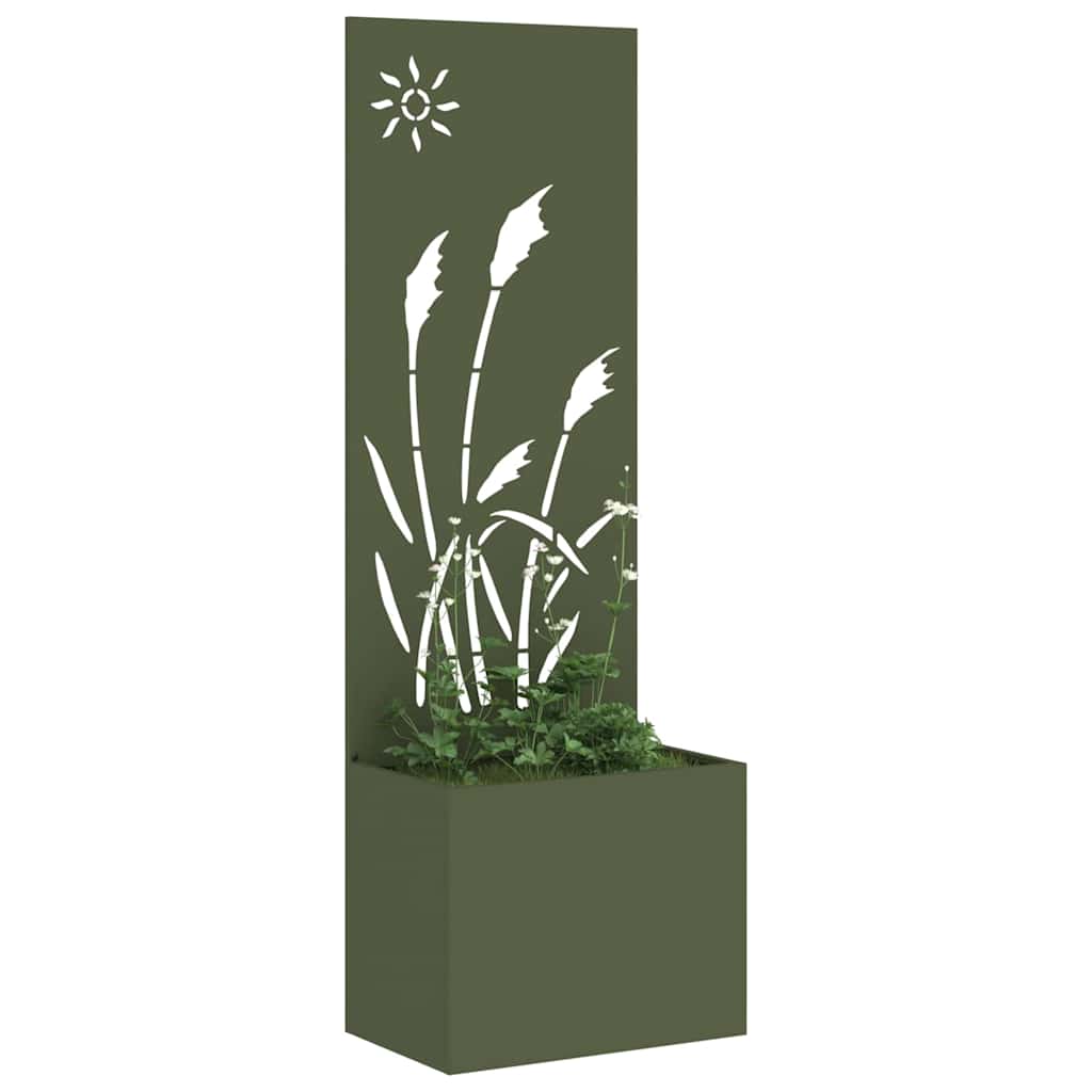 Garten Sichtschutz-Leinwand Olivgrün 50 x 140 cm