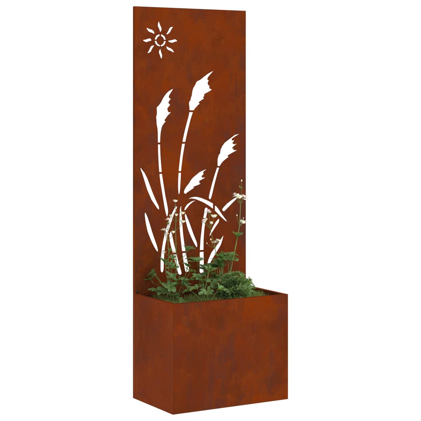 Garten Sichtschutz-Leinwand Rostig 50 x 140 cm Wetterfeststahl
