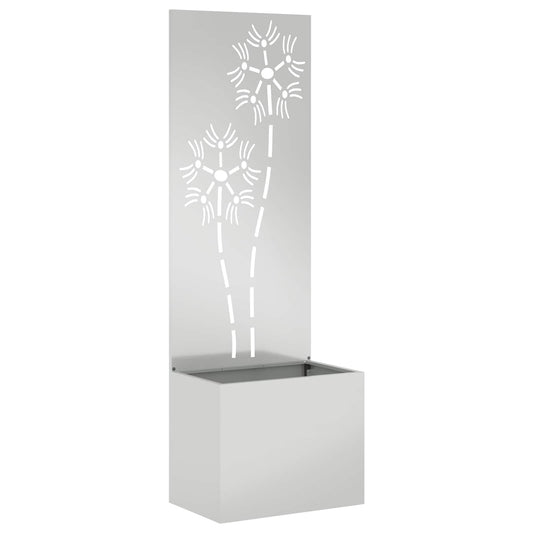 Brise-vue de jardin toile Fleurs Argent 50 x 32 x 150 cm
