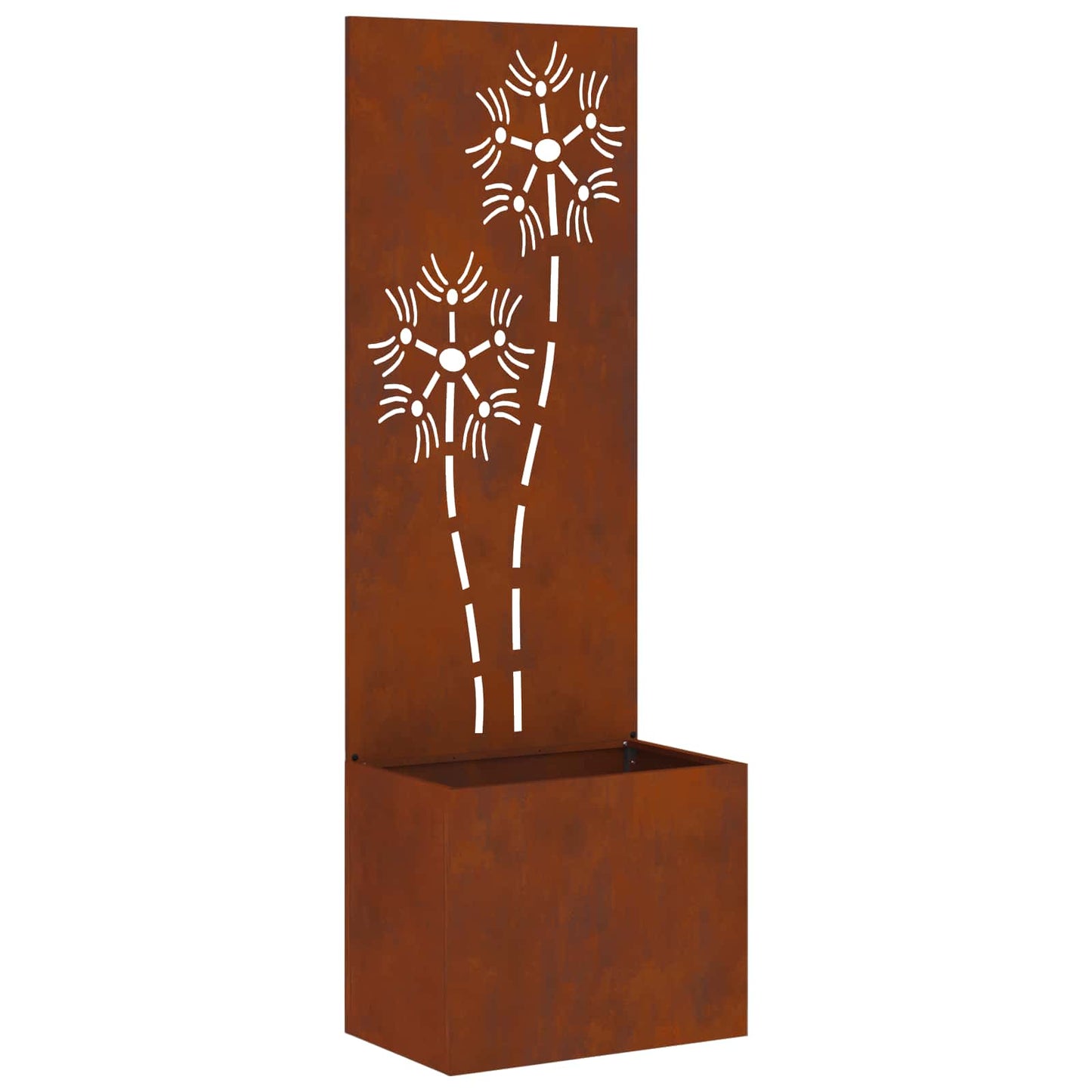 Garden Privacy Screen Floral Rusty 50 x 32 x 150 cm