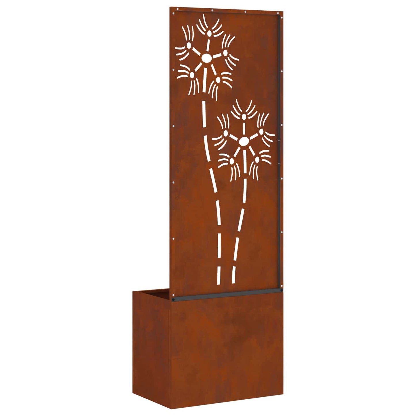 Garden Privacy Screen Floral Rusty 50 x 32 x 150 cm