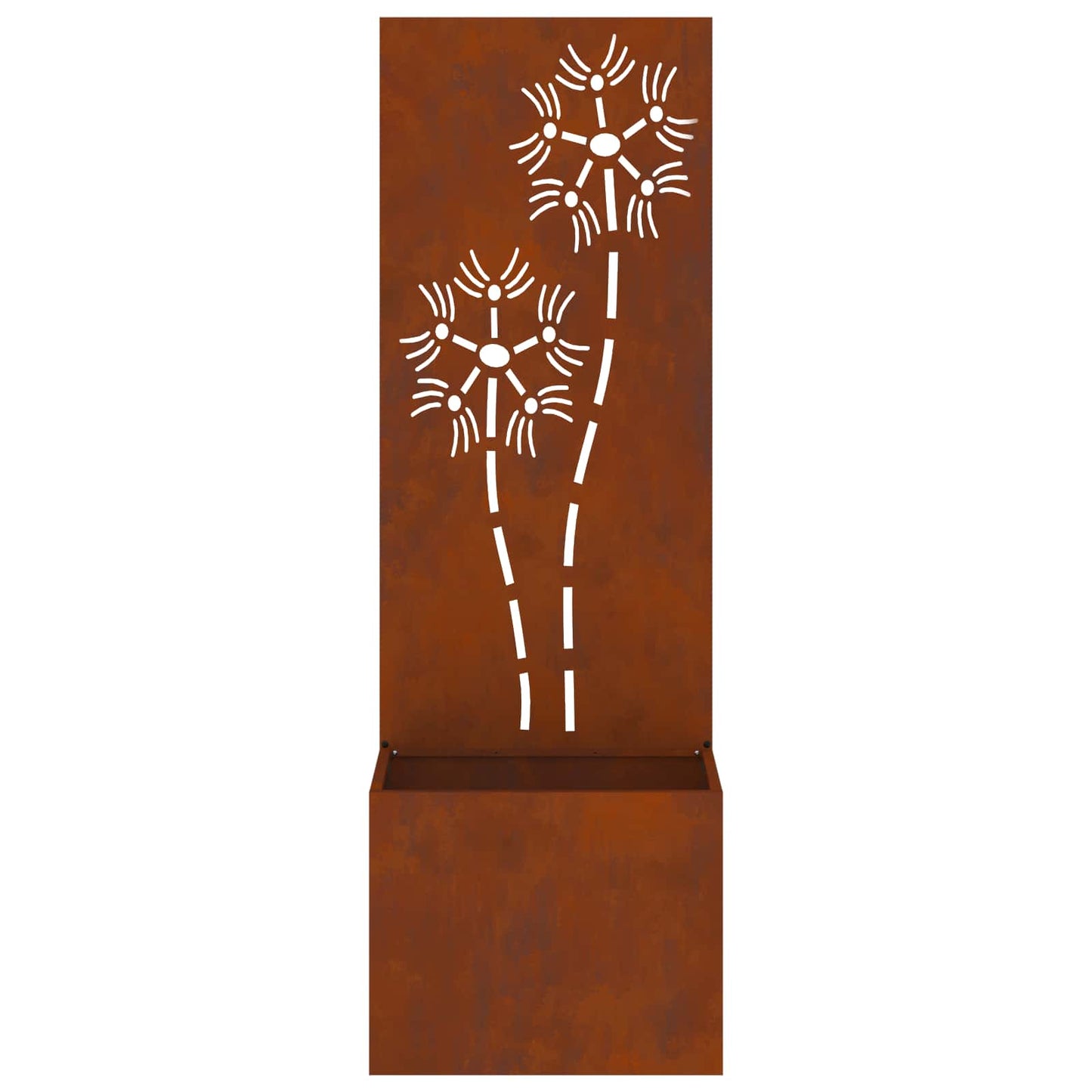 Garden Privacy Screen Floral Rusty 50 x 32 x 150 cm