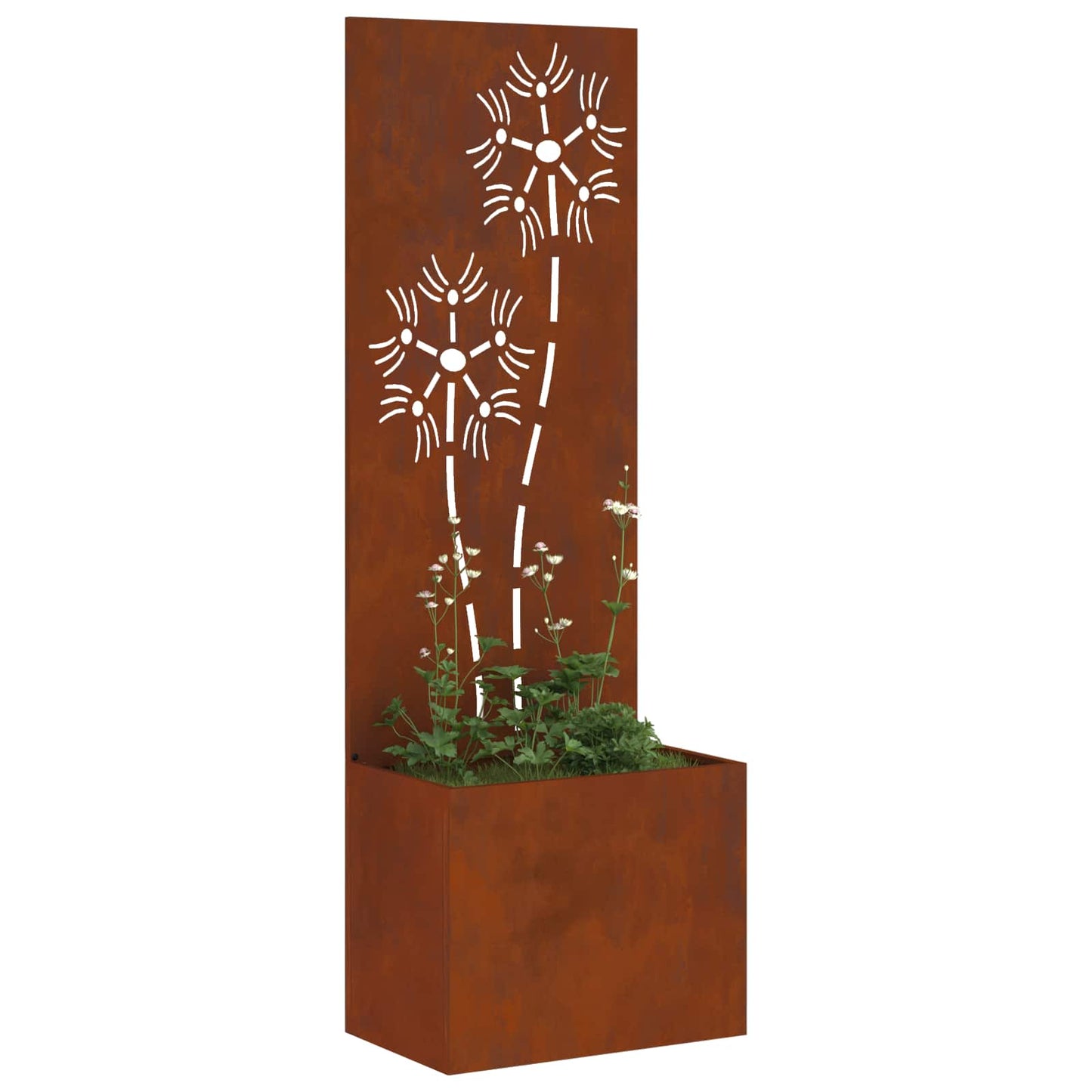Garden Privacy Screen Floral Rusty 50 x 32 x 150 cm