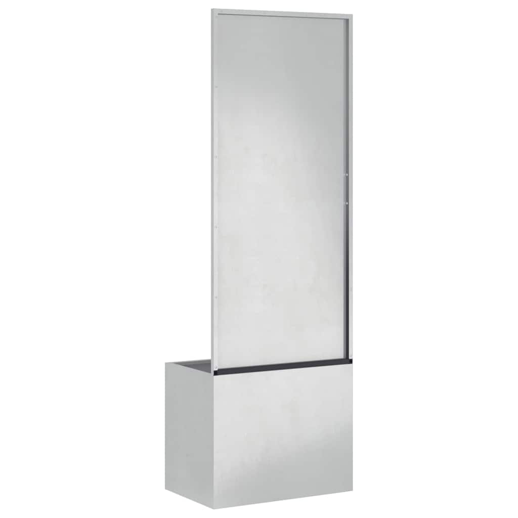 Garden Privacy Screen Canvas Silver 50 x 32 x 150 cm Stainless Steel
