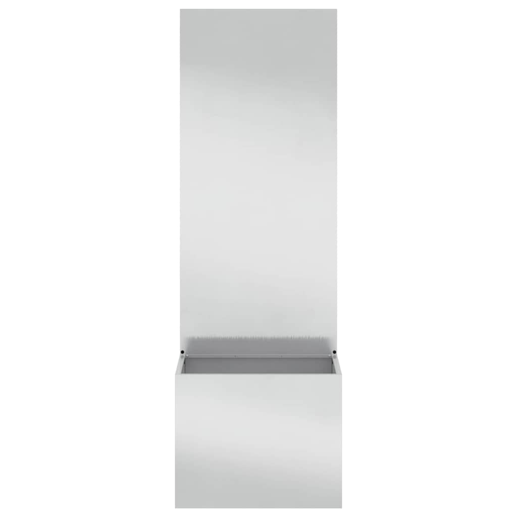 Garden Privacy Screen Canvas Silver 50 x 32 x 150 cm Stainless Steel