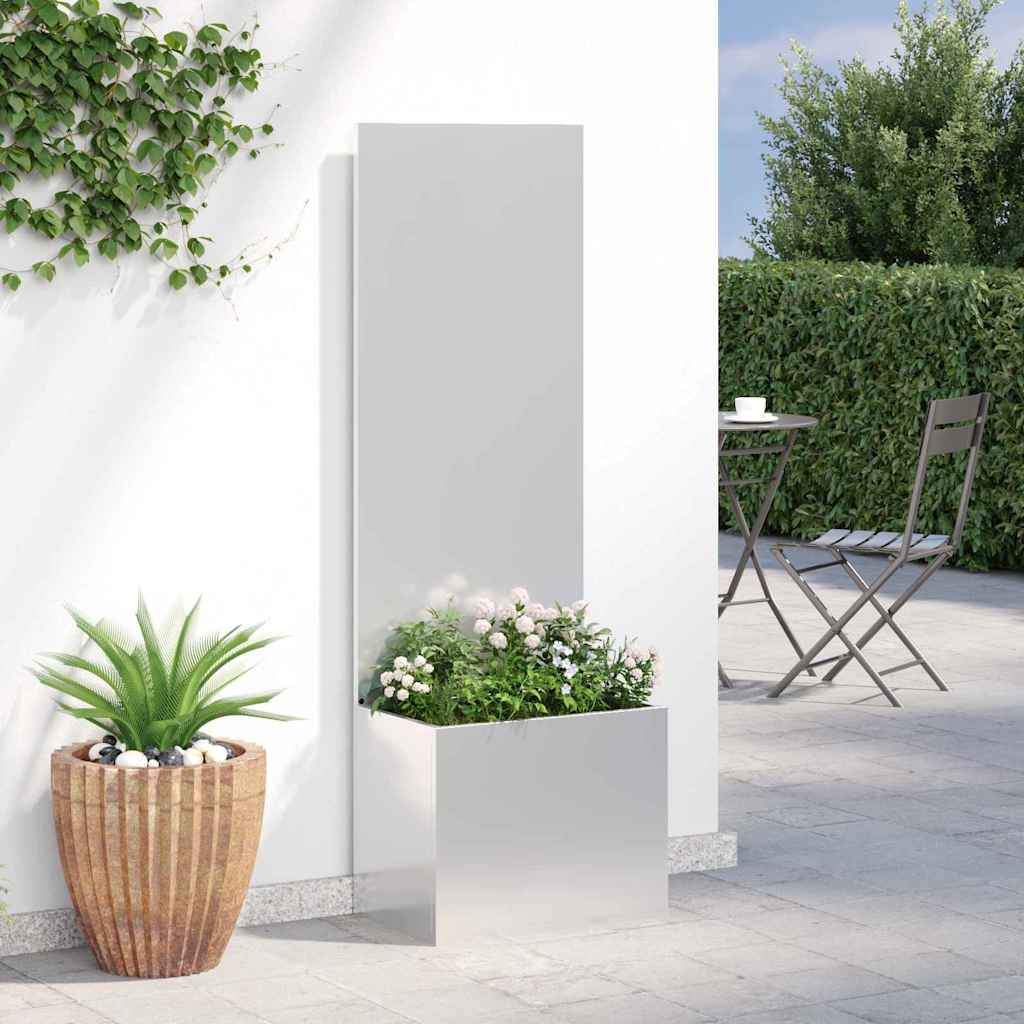 Garden Privacy Screen Canvas Silver 50 x 32 x 150 cm