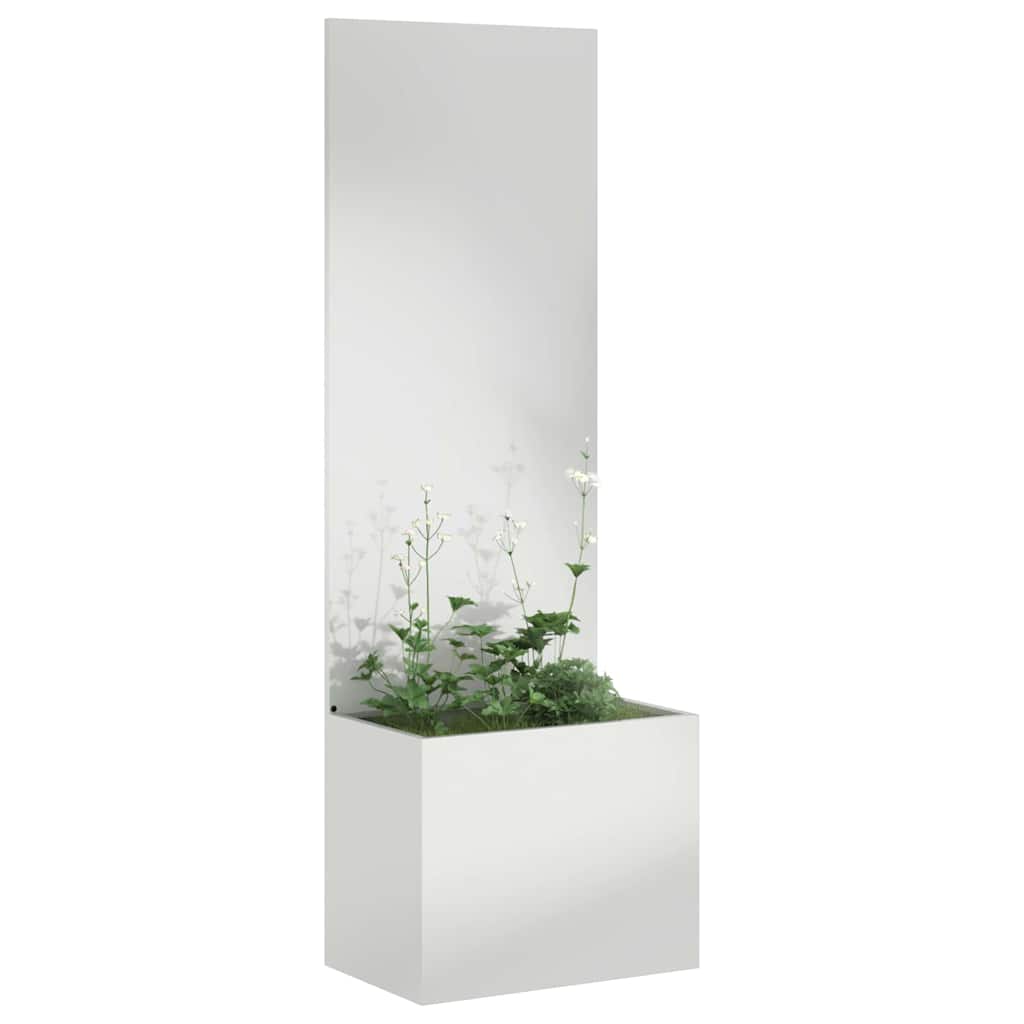 Garden Privacy Screen Canvas Silver 50 x 32 x 150 cm