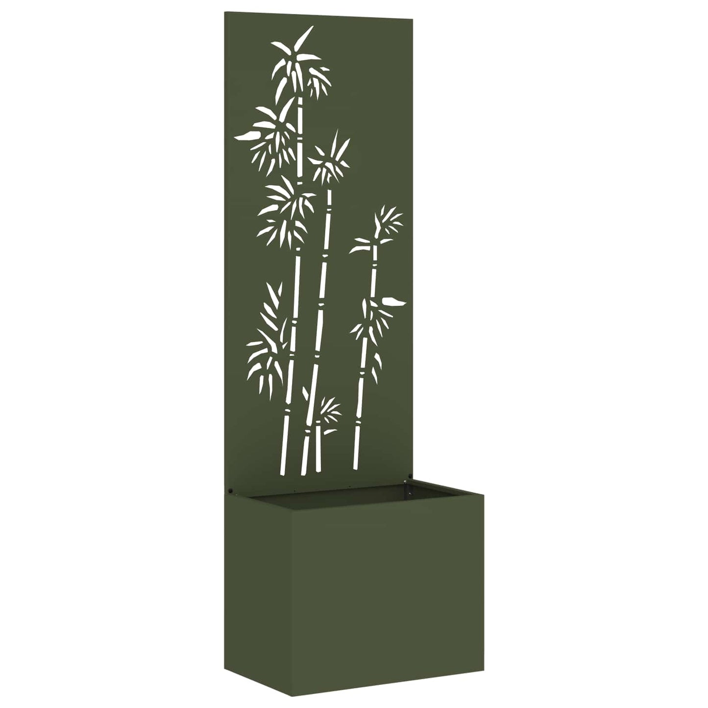 Garten Sichtschutz-Leinwand Floral Olivgrün 50 x 140 cm