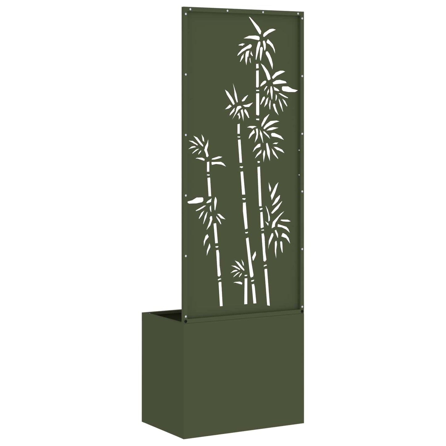 Garten Sichtschutz-Leinwand Floral Olivgrün 50 x 140 cm