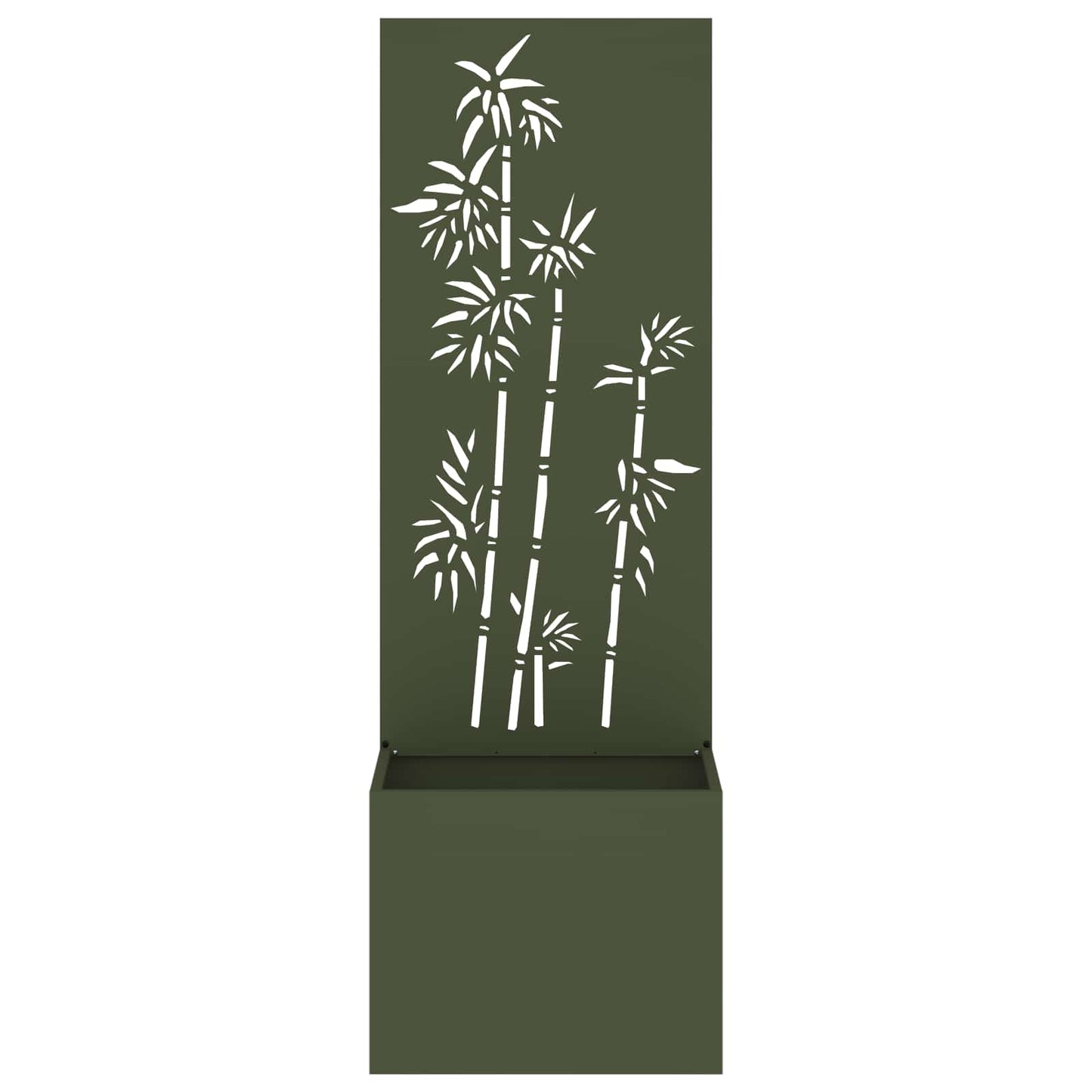 Garten Sichtschutz-Leinwand Floral Olivgrün 50 x 140 cm