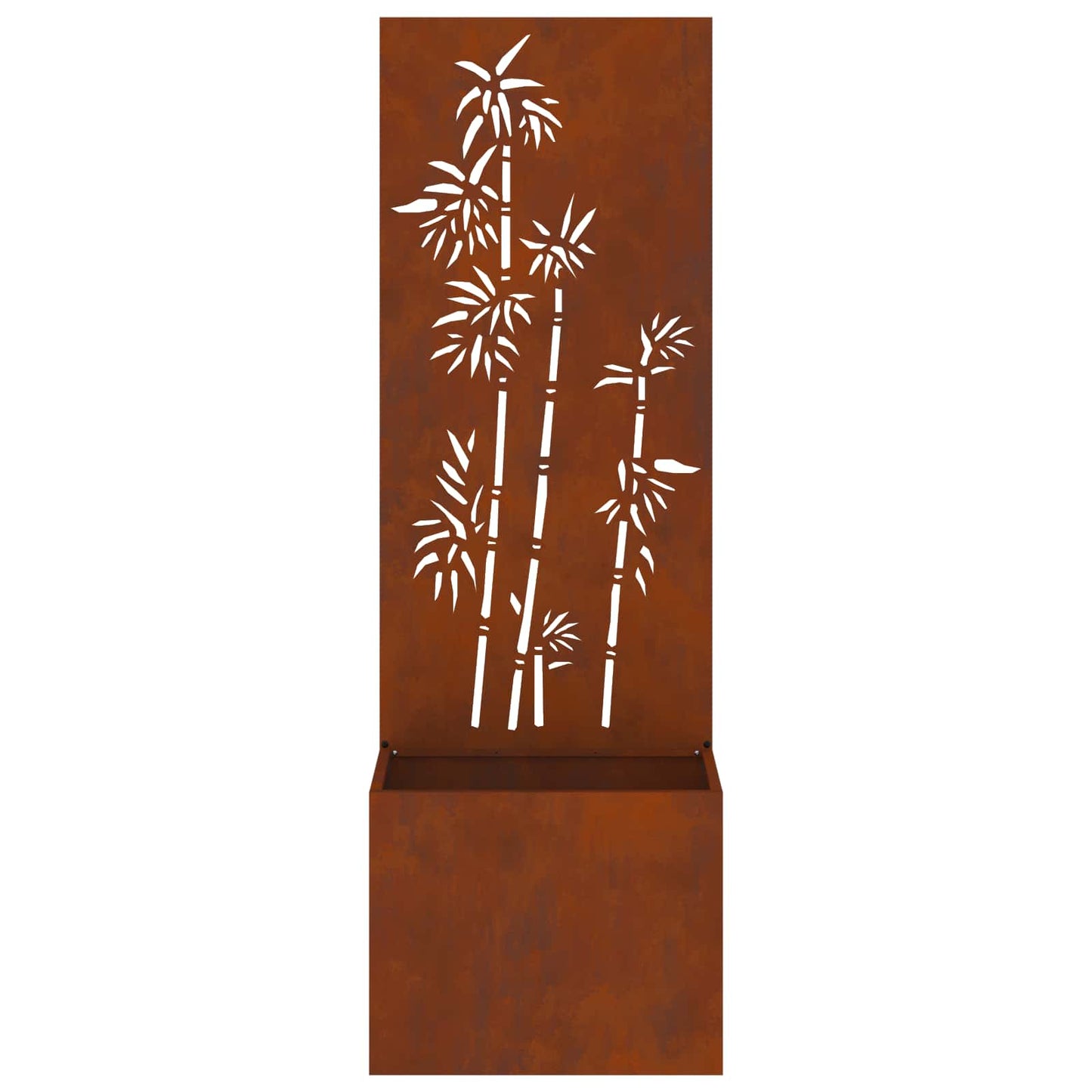 Brise-vue de jardin toile rouille 50 x 140 cm acier résistant aux intempéries