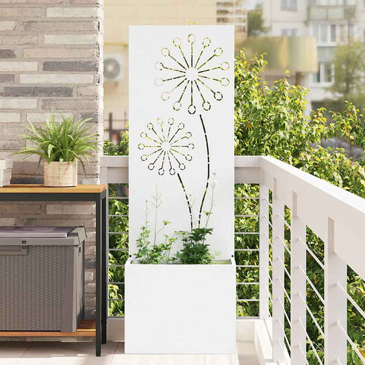 Garten Sichtschutz-Leinwand Weiß 50 x 140 cm