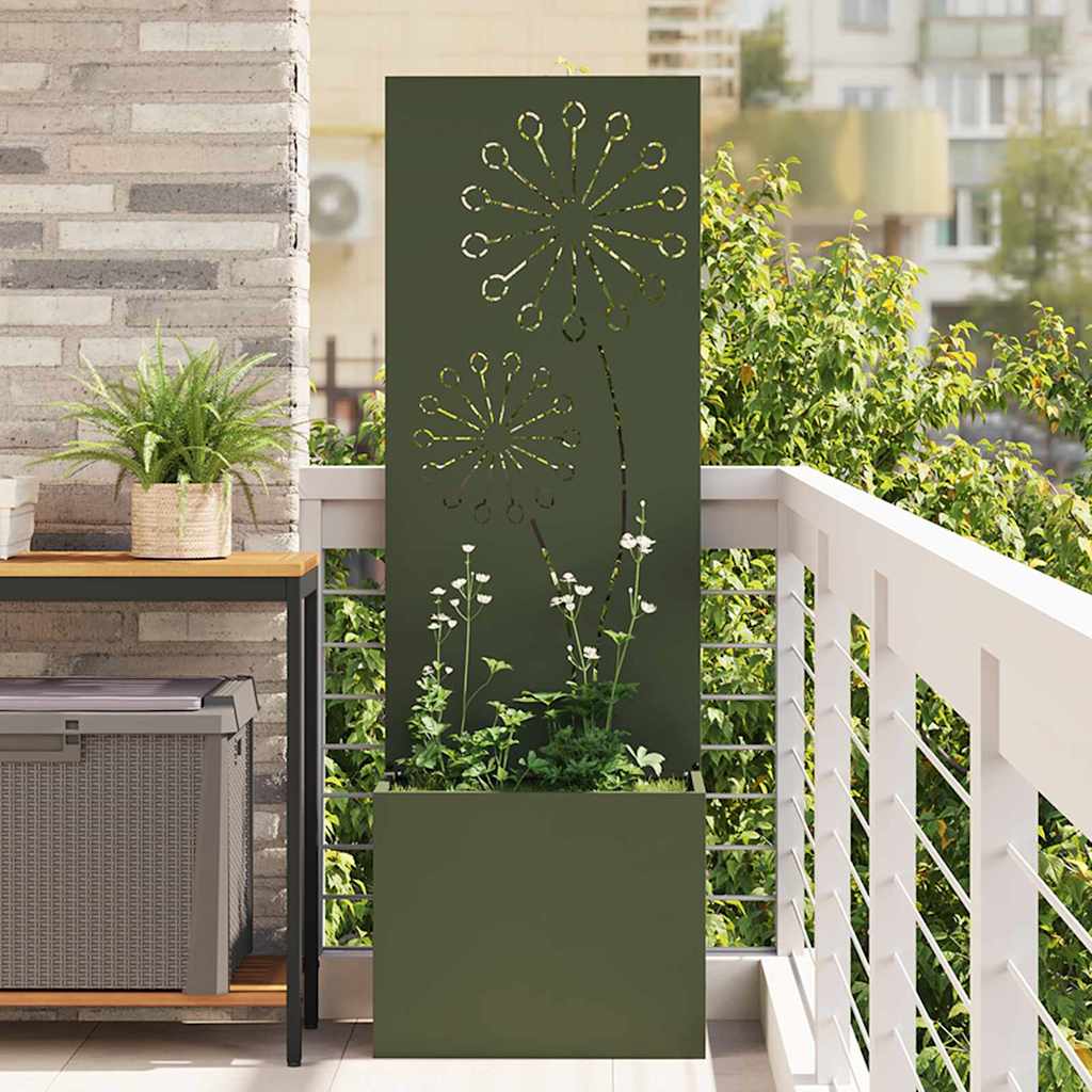 Garten Sichtschutz-Leinwand Olivgrün 50 x 140 cm