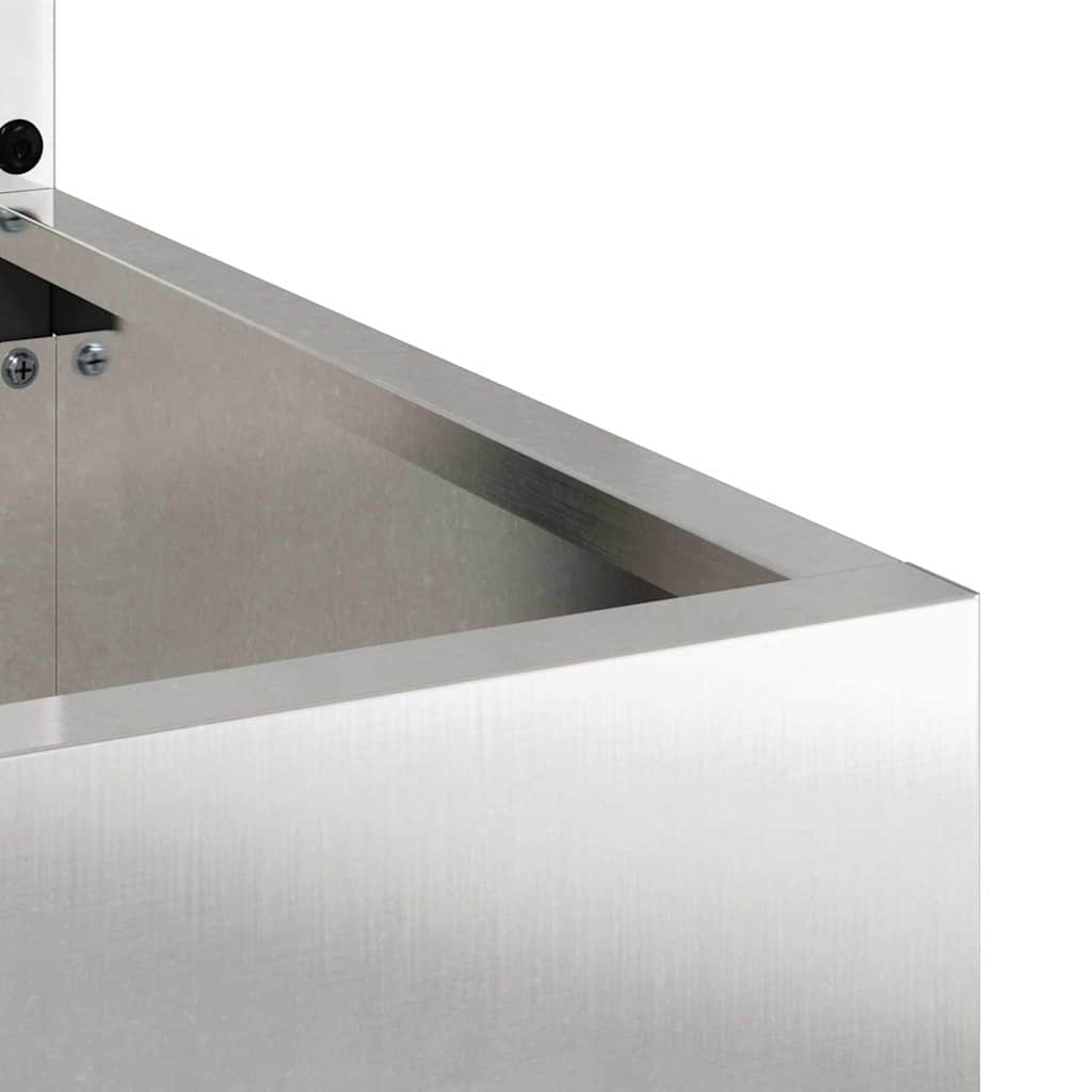 Voile brise-vue de jardin Argent 50 x 140 cm Inox