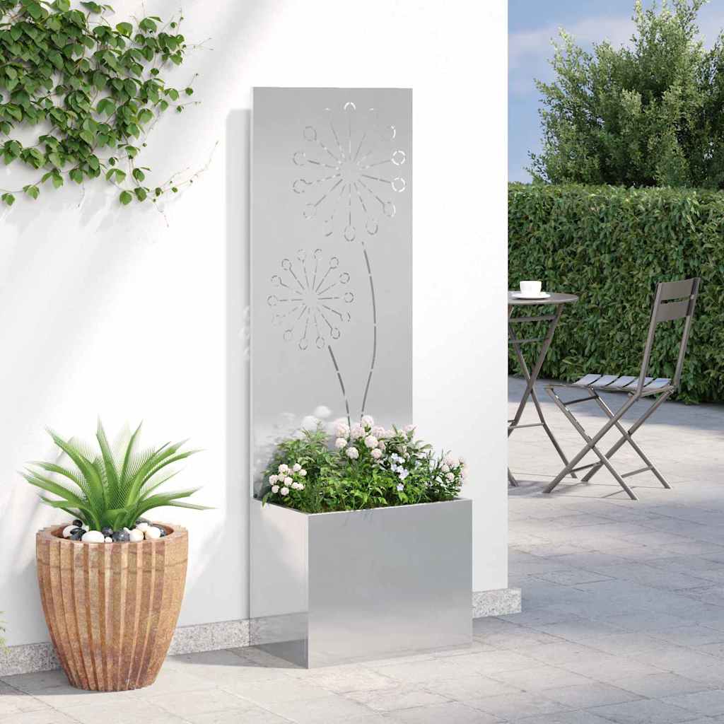 Voile brise-vue de jardin Argent 50 x 140 cm Inox