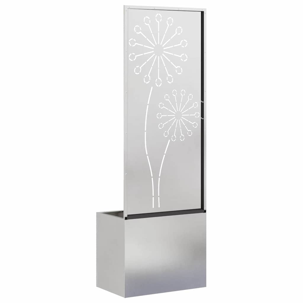 Voile brise-vue de jardin Argent 50 x 140 cm Inox