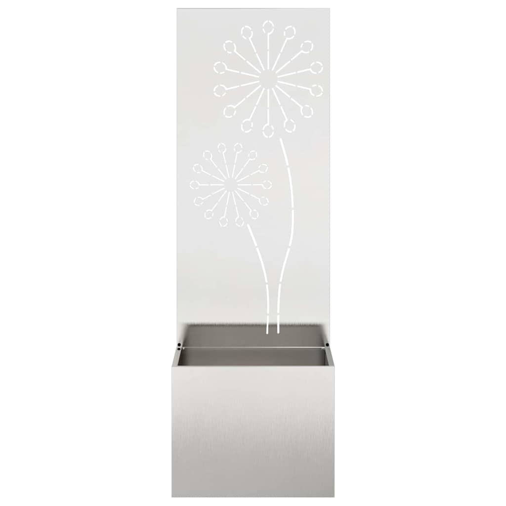 Voile brise-vue de jardin Argent 50 x 140 cm Inox