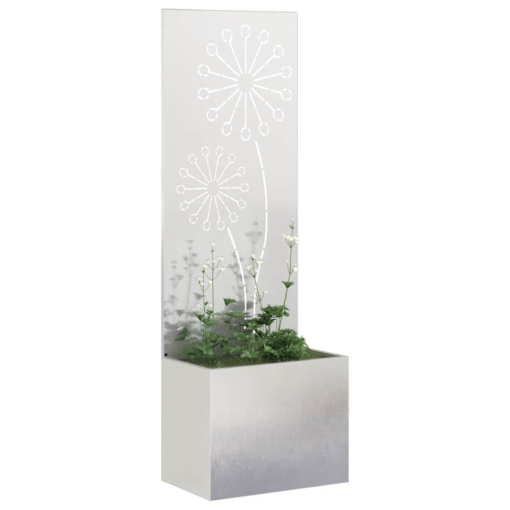 Voile brise-vue de jardin Argent 50 x 140 cm Inox