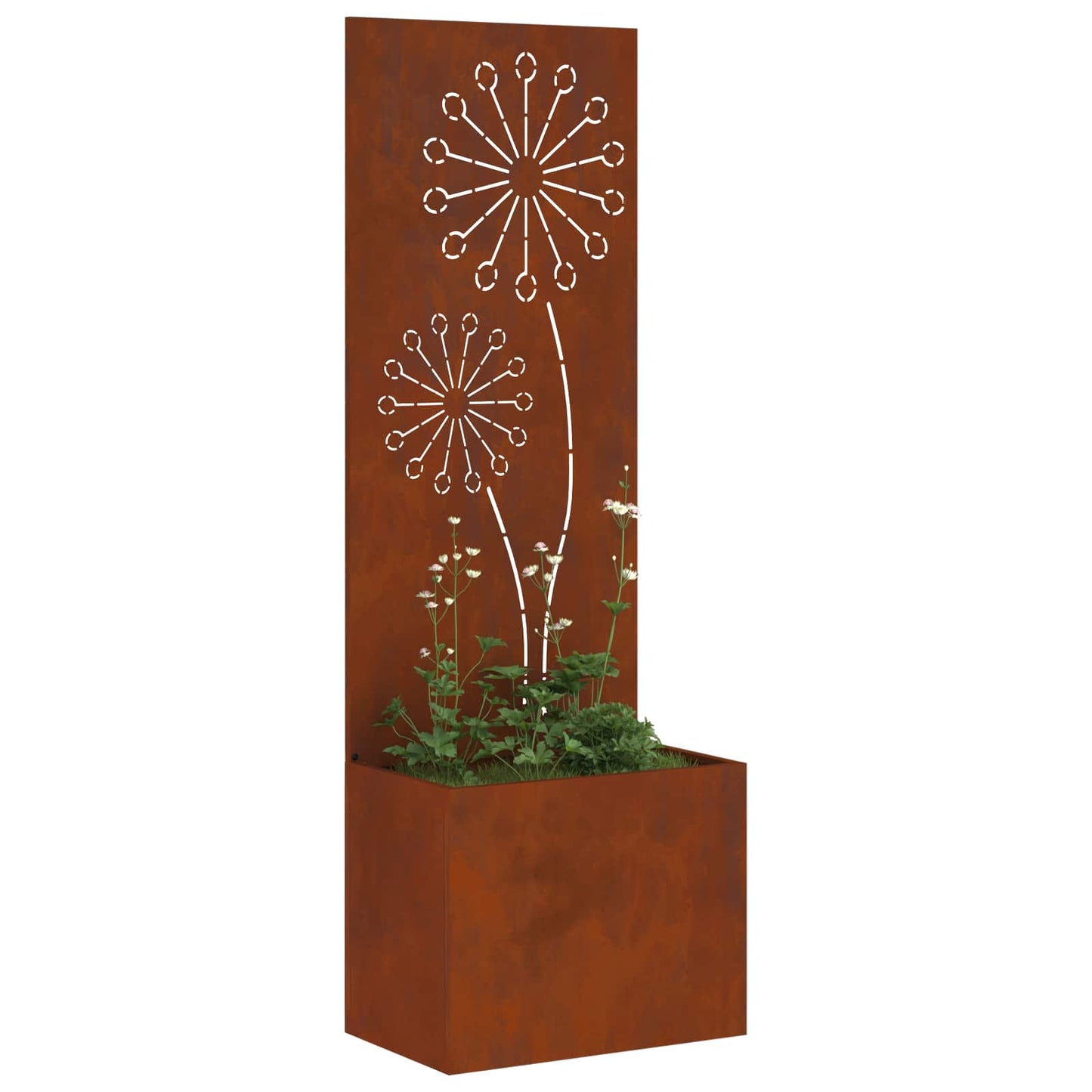 Garden Privacy Screen, Rusty, 50 x 140 cm, Weathering Steel