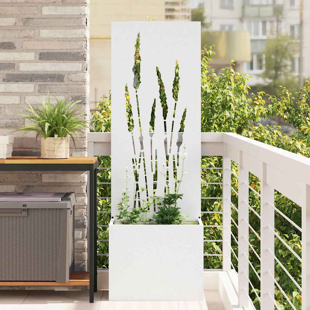 Garten Sichtschutz-Leinwand Weiß 50 x 140 cm