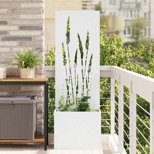Garten Sichtschutz-Leinwand Weiß 50 x 140 cm