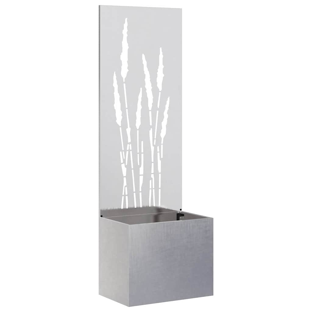 Garten Sichtschutz-Leinwand Silber 50 x 140 cm Edelstahl