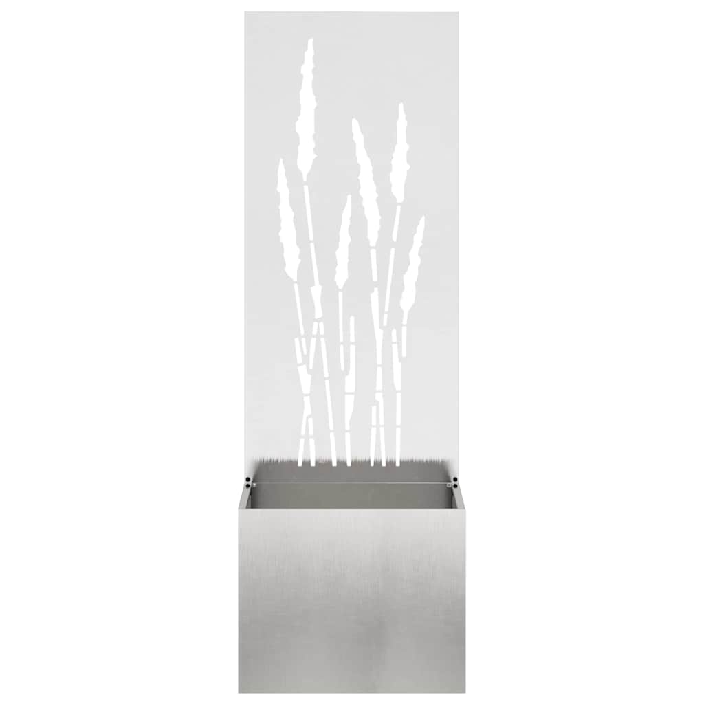 Garten Sichtschutz-Leinwand Silber 50 x 140 cm Edelstahl