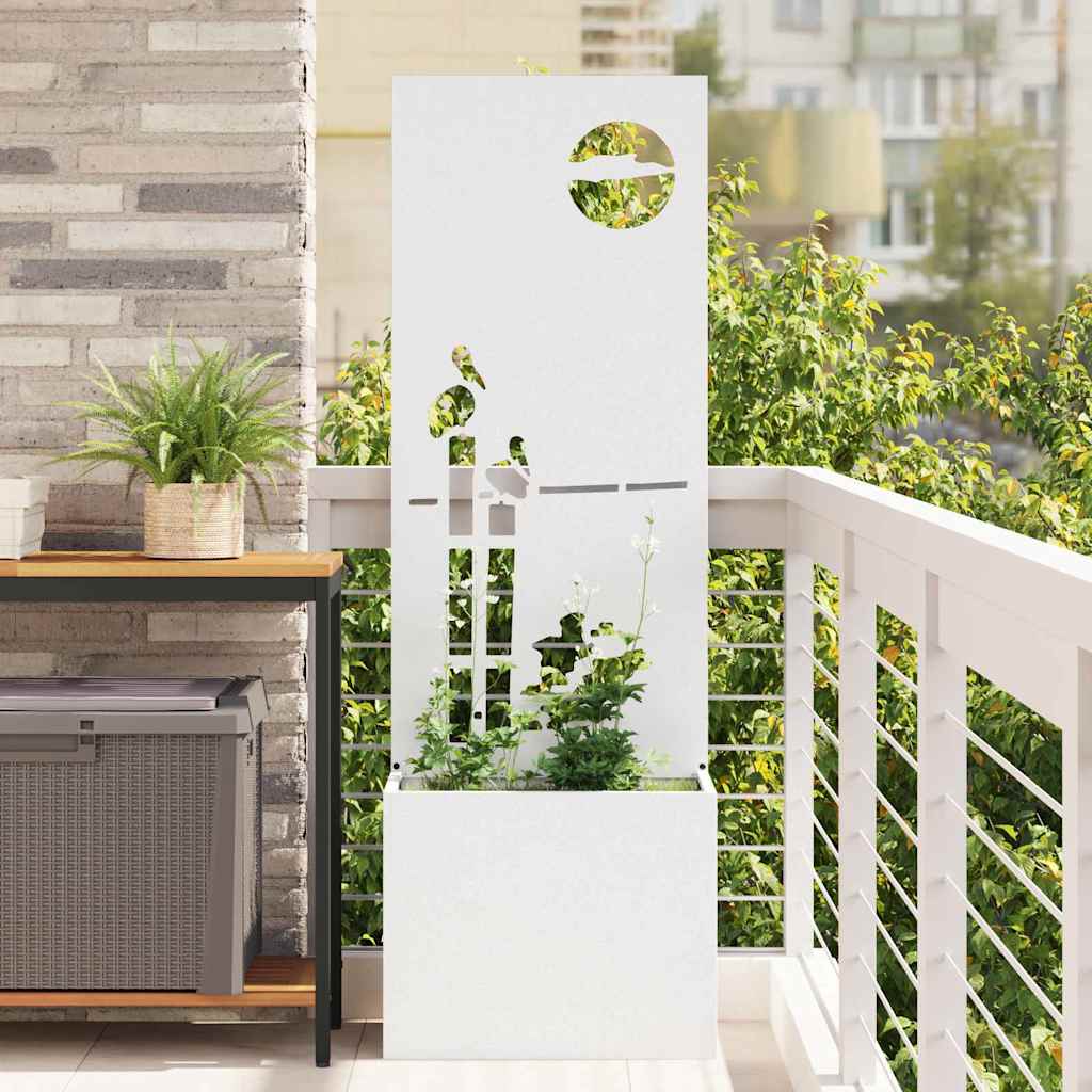Toile brise-vue de jardin blanche 50 x 140 cm