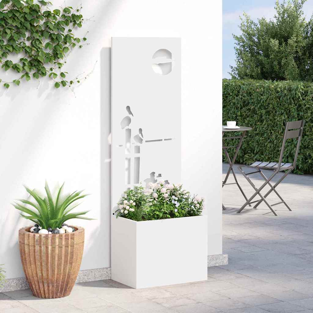 Toile brise-vue de jardin blanche 50 x 140 cm