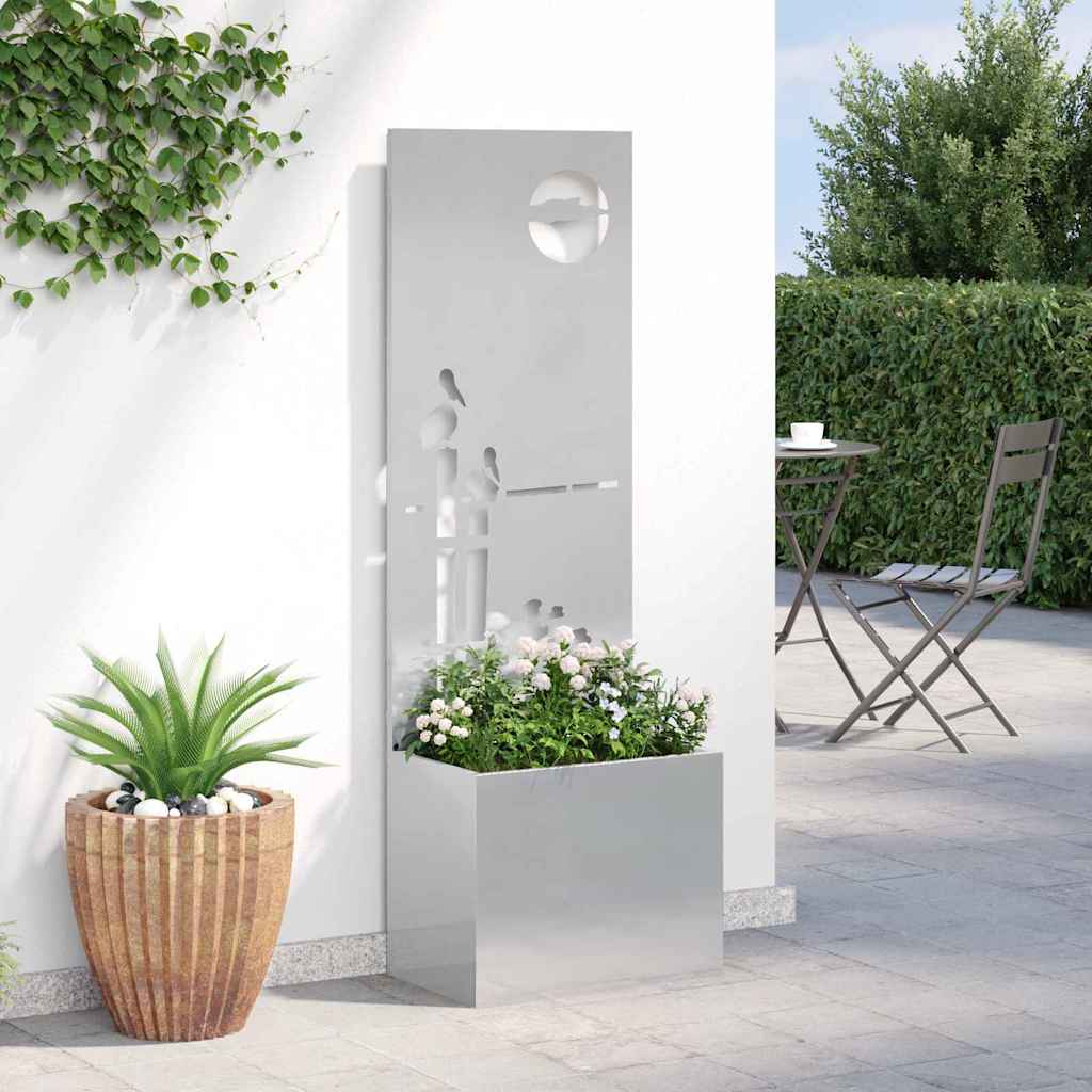 Voile brise-vue de jardin Argent 50 x 140 cm Inox